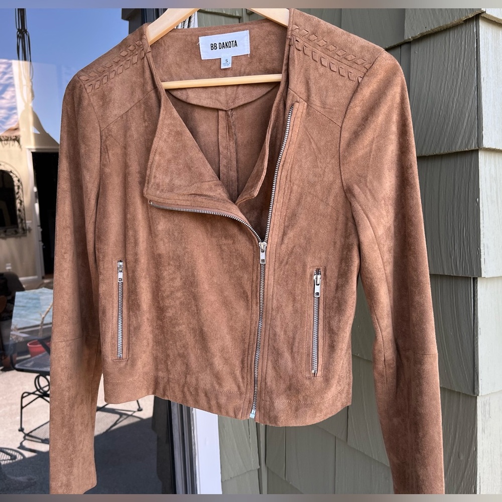 BB Dakota Women's Tan Suede Jacket S